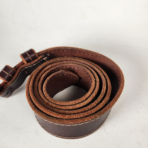 WRANGLER Belt Men’s Size 42 Brown Western Genuine Leather Cowboy Workwear - Picture 3 of 8